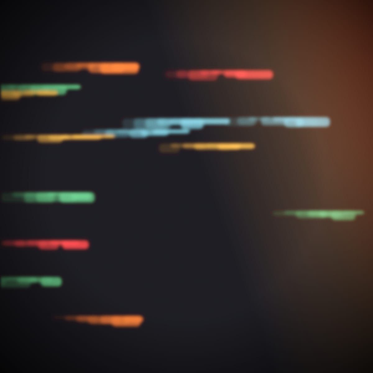 Streaks of neon light smeared across a dark frame