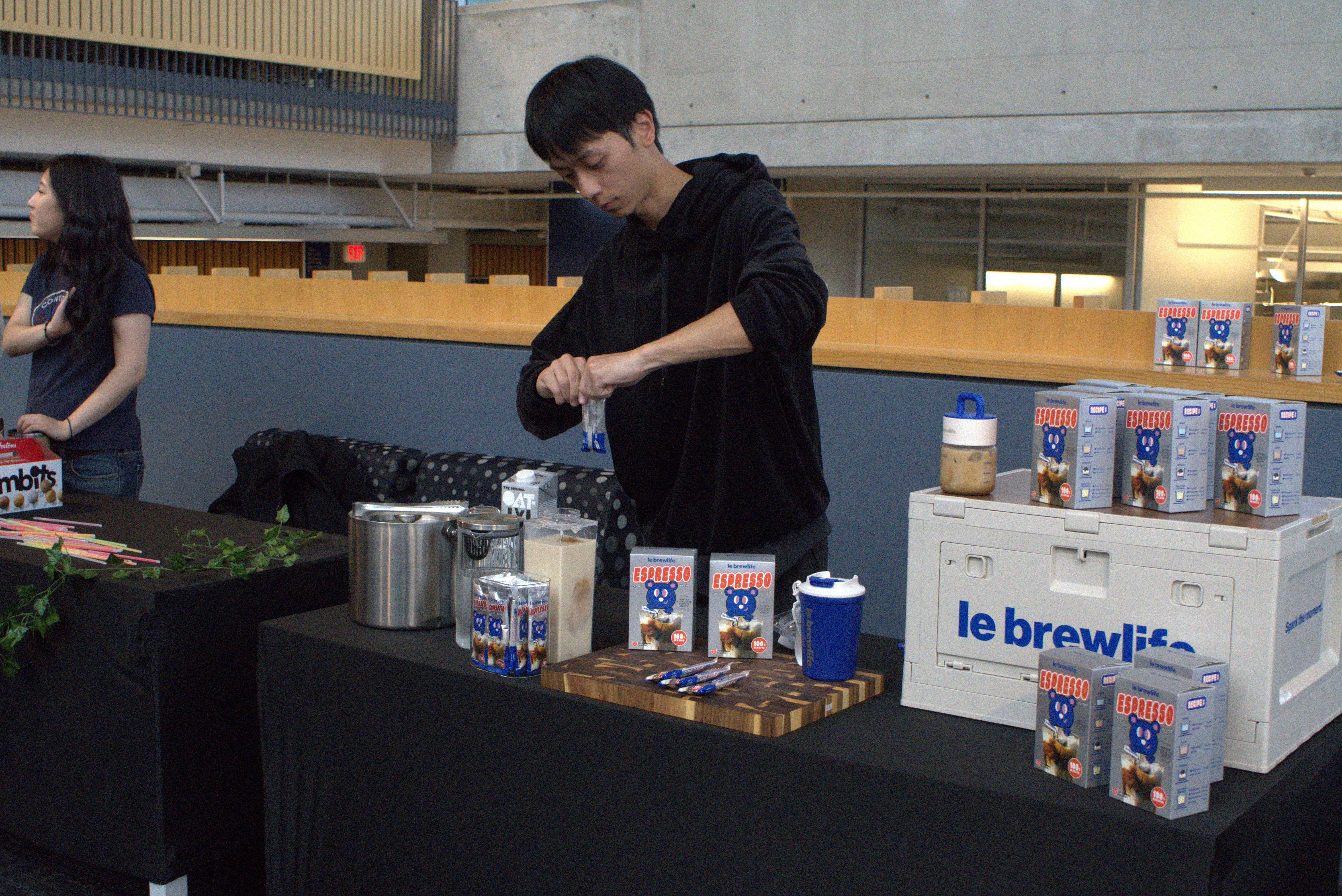 Lebrewlife giving out samples at our monthly event!